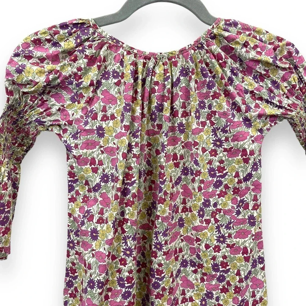Peek Cottagecore Smocked Sleeve Floral Dress Size 6/7